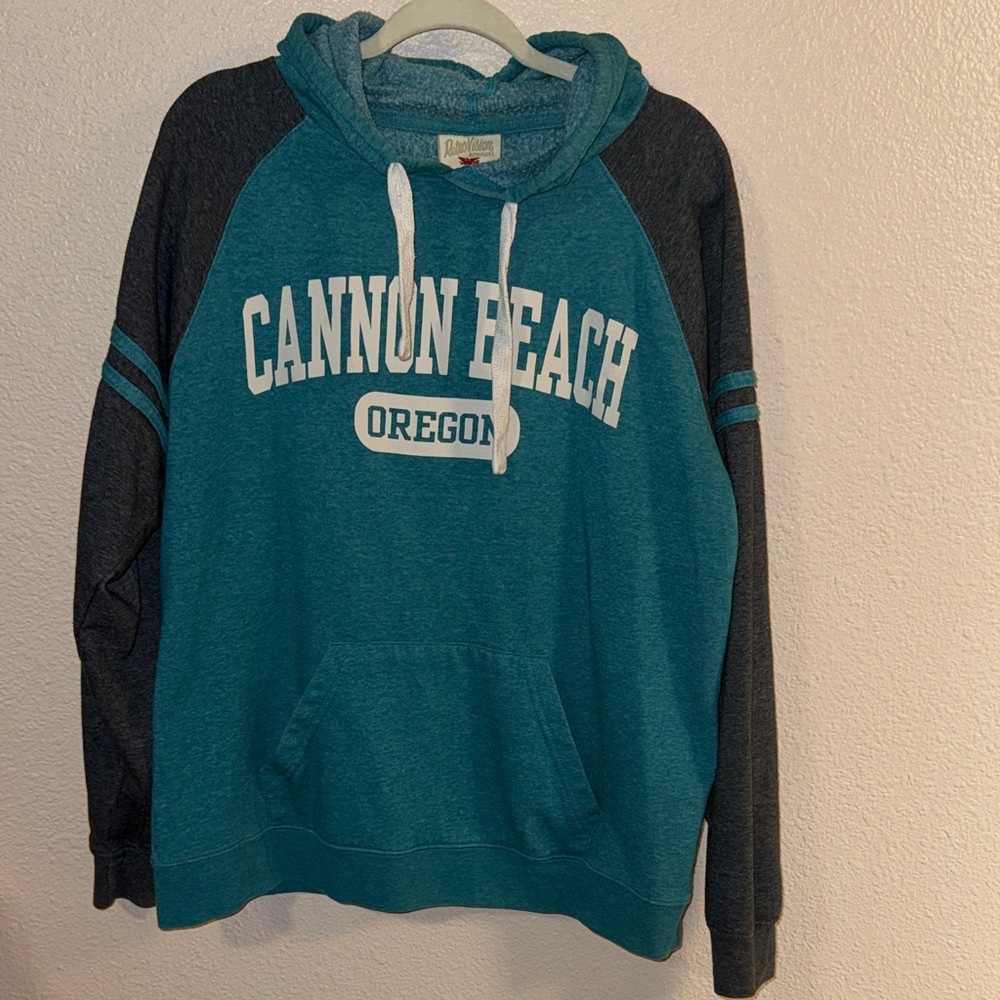 PNW Oregon Coast Teal and Gray Women's Hoodie
